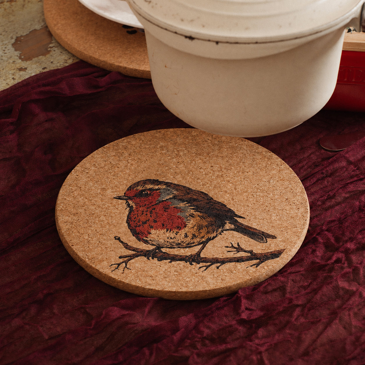 Robin Cork Pot Stand