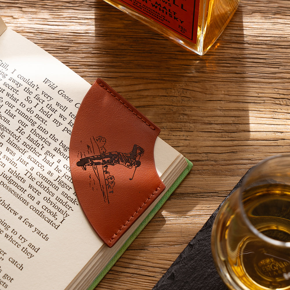 Golf Leather Corner Bookmark