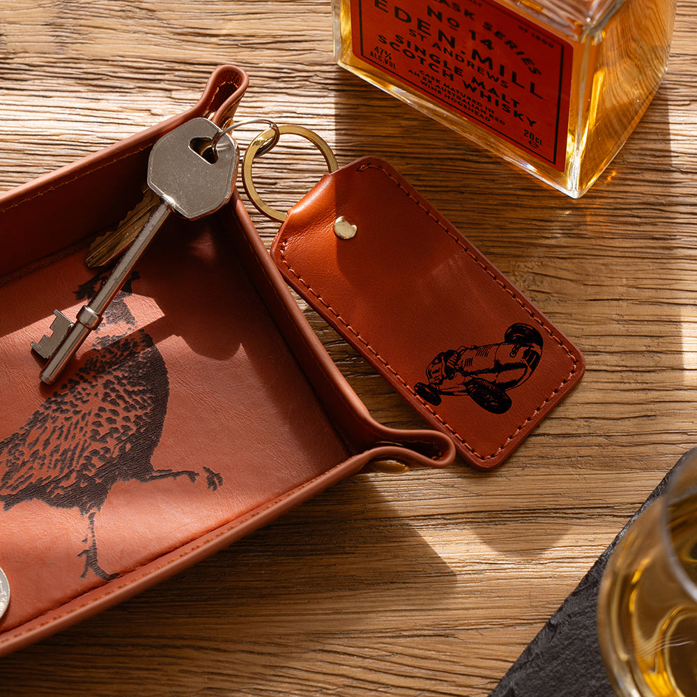 Vintage Car Leather Keyring