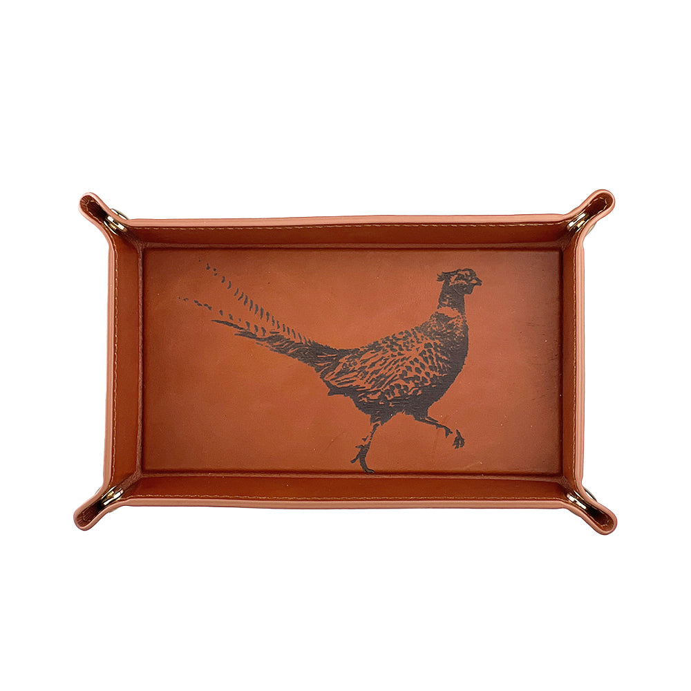 Pheasant Leather Trinket Tray