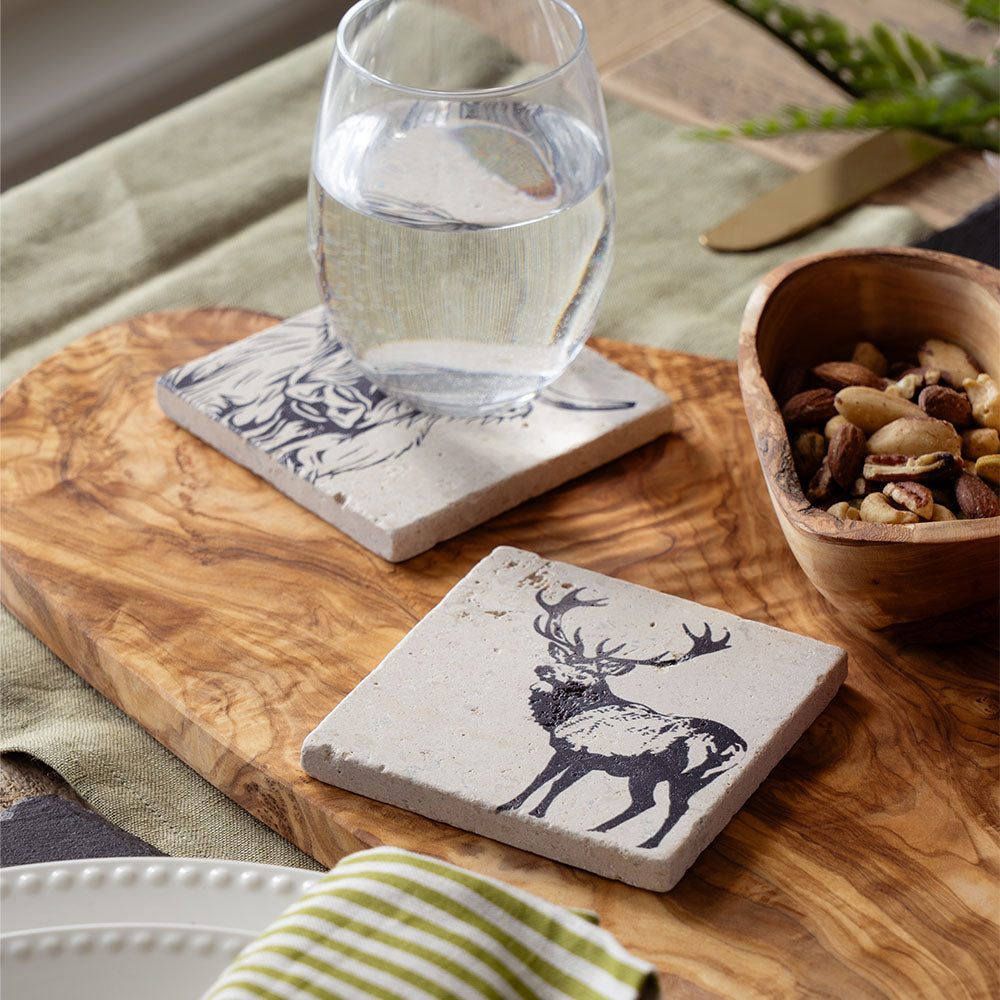 Stag Single Stone Coaster