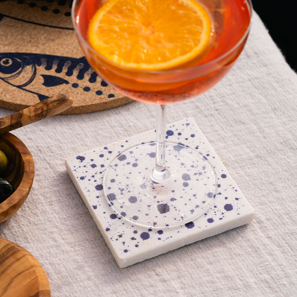 Blue Speckle Single Stone Coaster