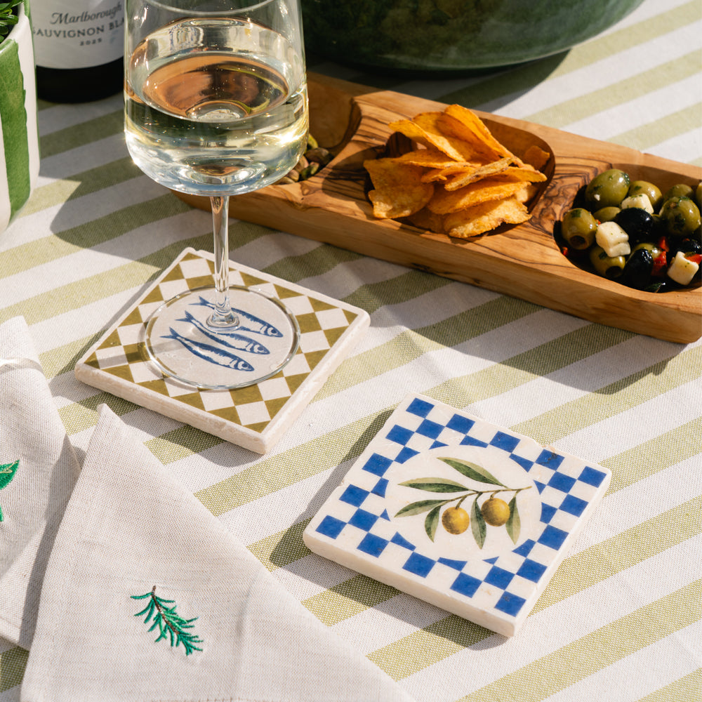 Olive Single Stone Coaster
