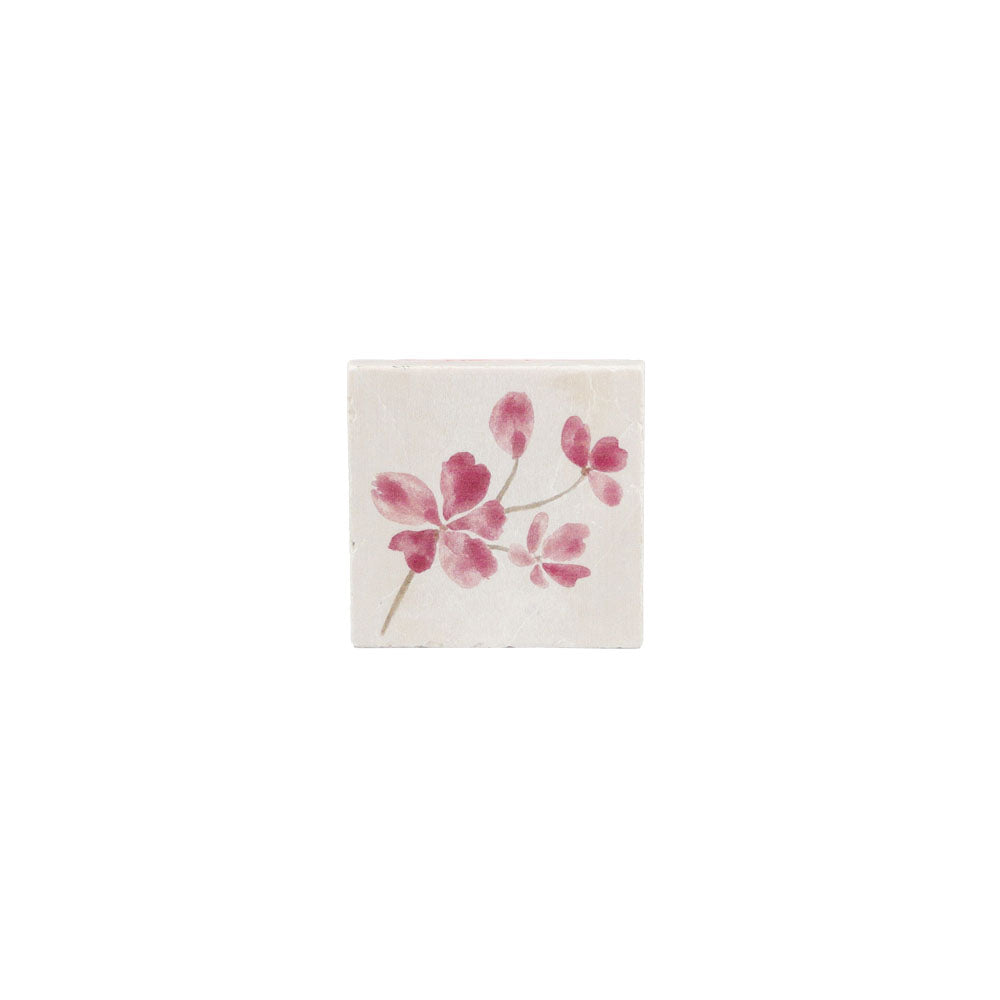Pink Bloom Single Stone Coaster