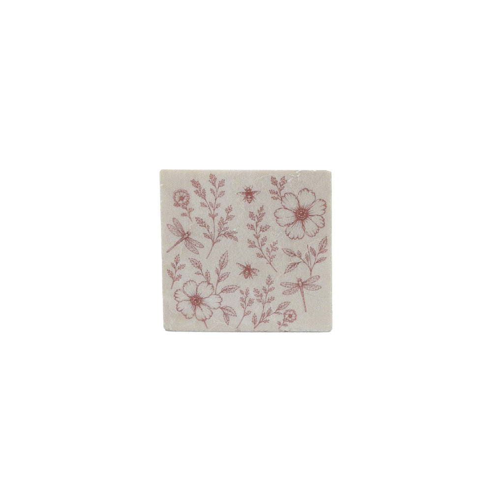 Pink Meadow Single Stone Coaster