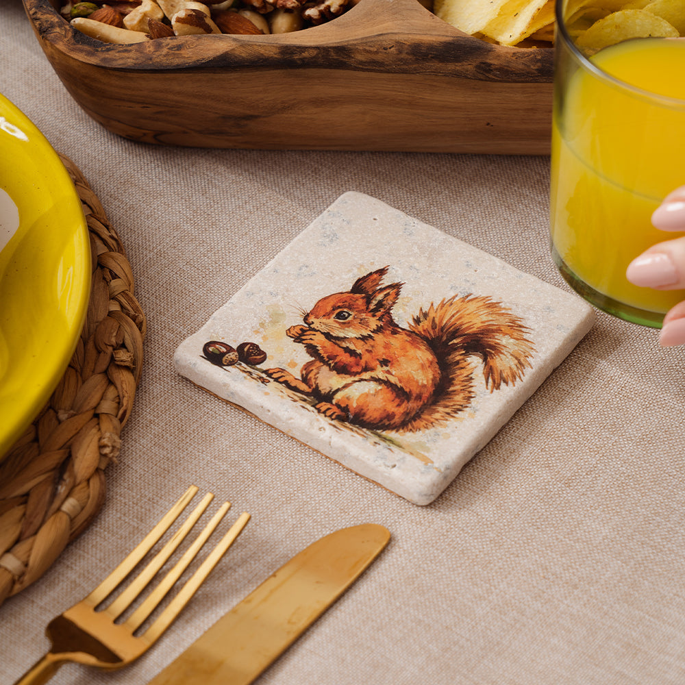 Squirrel Stone Coaster