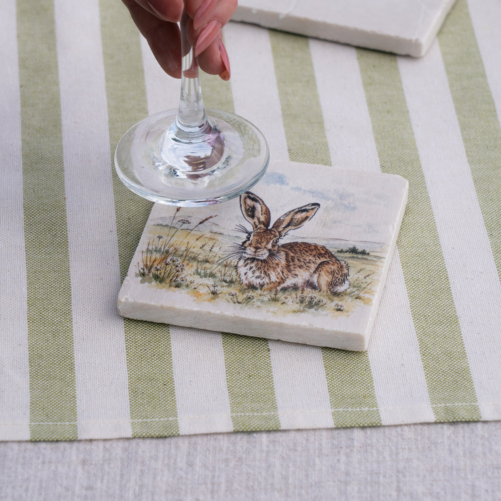 Scenic Hare Single Stone Coaster