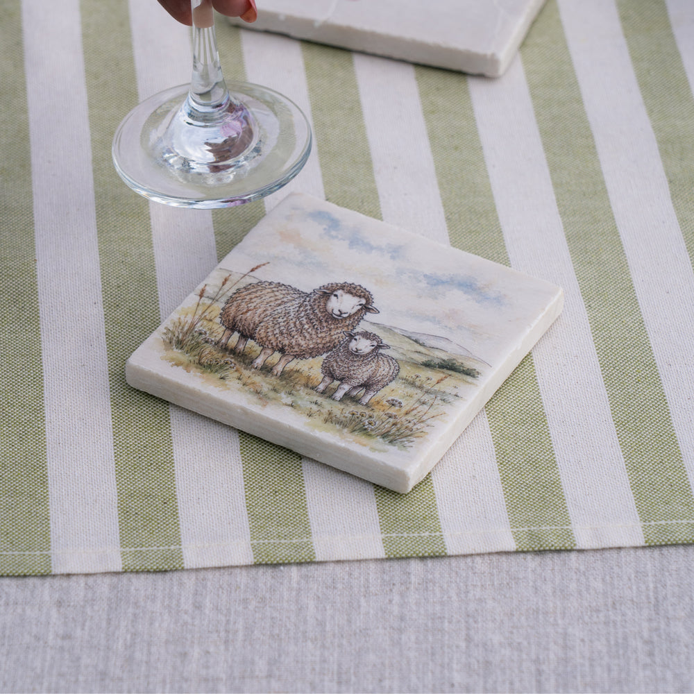 Scenic Sheep Single Stone Coaster
