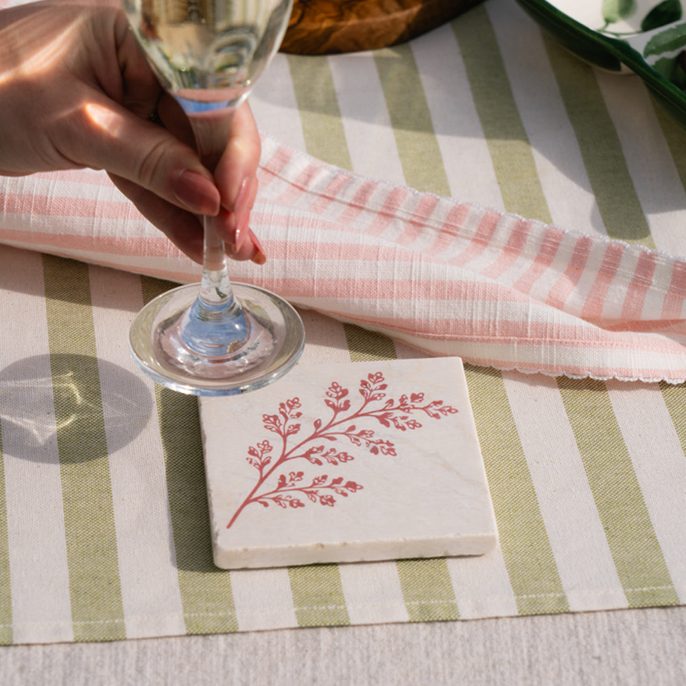 Single Stone Coaster - Spring Botanical