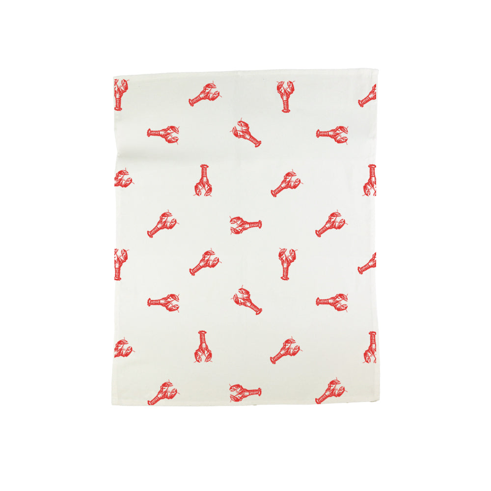 Red Lobster Repeat Cotton Tea Towel